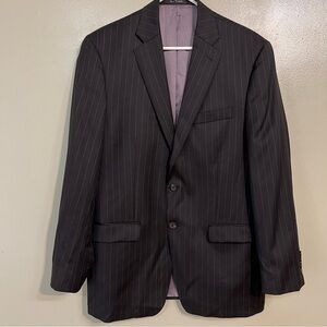 Lauren Ralph Lauren Men’s Black  Micro Striped 100% Wool Blazer Size 40R